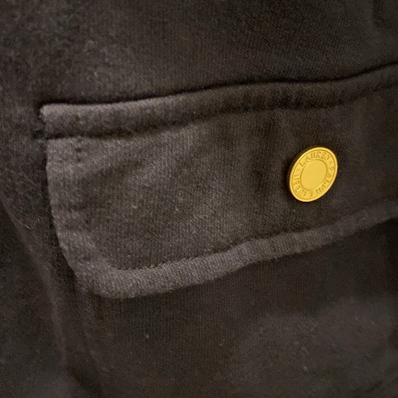 Lauren Ralph Lauren knit zip up jacket Gold details size P/M - Picture 3 of 12